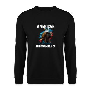 American Independence American Bald Eagle 4th of - Unisex Pullover - Schwarz - Vorne - Alina (178cm) & Michal (187cm)