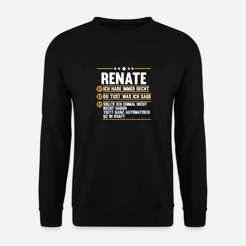Renate - Unisex Pullover - Schwarz