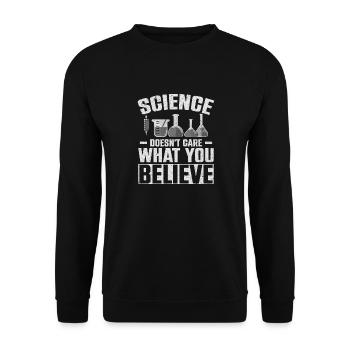 La science ne se soucie pas de ce que vous croyez - Sweat-shirt Unisexe - noir - Devant - Alina (178cm) & Michal (187cm)