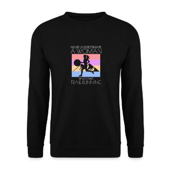Trail Runner Running Jogging Jogger I Gift - Sweat-shirt Unisexe - noir - Devant - Alina (178cm) & Michal (187cm)