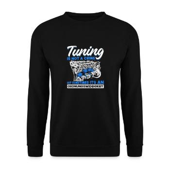 Tuning is not a Crime but an Ordnungswidrigkeit - Unisex Pullover - Schwarz - Vorne - Alina (178cm) & Michal (187cm)