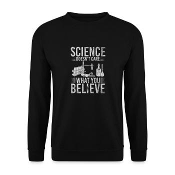 La science ne se soucie pas de ce que vous croyez - Sweat-shirt Unisexe - noir - Devant - Alina (178cm) & Michal (187cm)