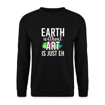 Terre sans art est juste une galerie d’art - Sweat-shirt Unisexe - noir - Devant - Alina (178cm) & Michal (187cm)