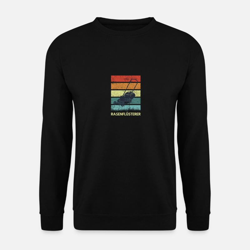 Rasen mähen Rasenflüsterer - Unisex Pullover - Schwarz