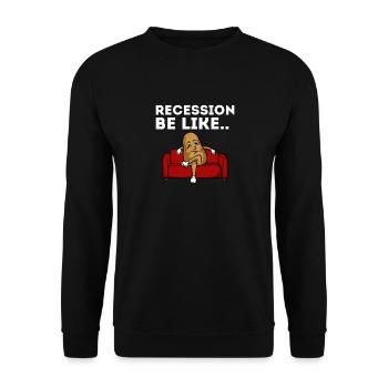 Récession Soyez comme un drôle de canapé de pomme de terre jeu de mots sarcastique - Sweat-shirt Unisexe - noir - Devant - Alina (178cm) & Michal (187cm)