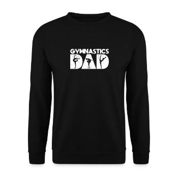 Gymnastics Dad Funny Daddy Dear Gymnast Lovers - Unisex Sweatshirt - black - Front - Alina (178cm) & Michal (187cm)