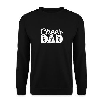 Cheer Dad Vintage Proud Cheerleading Daddy - Unisex Sweatshirt - black - Front - Alina (178cm) & Michal (187cm)