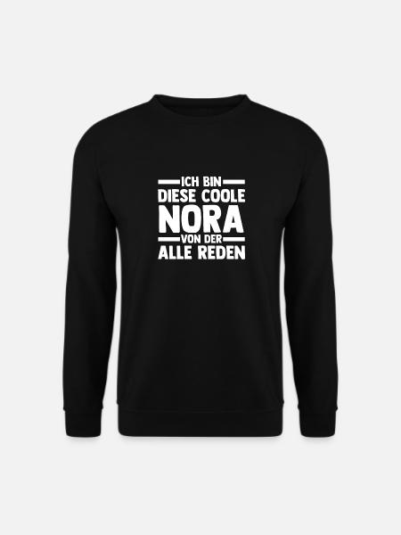 Name Nora - Unisex Pullover - Schwarz