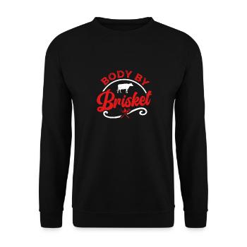 Body of Brisket - Funny bbq smoker - Unisex Sweatshirt - black - Front - Alina (178cm) & Michal (187cm)