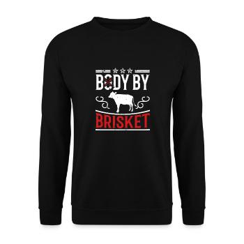 Body of Brisket - Funny bbq smoker - Unisex Sweatshirt - black - Front - Alina (178cm) & Michal (187cm)