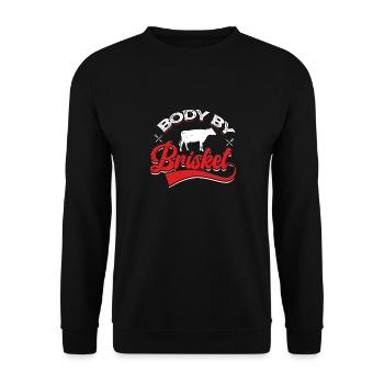 Body of Brisket - Funny bbq smoker - Unisex Sweatshirt - black - Front - Alina (178cm) & Michal (187cm)