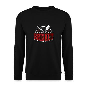 Body of Brisket - Funny bbq smoker - Unisex Sweatshirt - black - Front - Alina (178cm) & Michal (187cm)