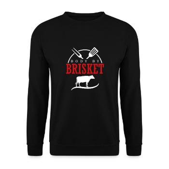 Body of Brisket - Funny bbq smoker - Unisex Sweatshirt - black - Front - Alina (178cm) & Michal (187cm)