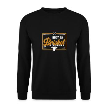 Body of Brisket - Funny bbq smoker - Unisex Sweatshirt - black - Front - Alina (178cm) & Michal (187cm)