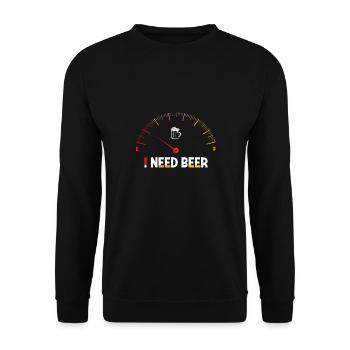 I Need Beer - Unisex Sweatshirt - black - Front - Alina (178cm) & Michal (187cm)