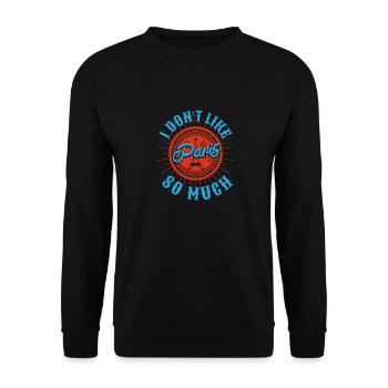 JE N’AIME PAS TELLEMENT PARIS - Sweat-shirt Unisexe - noir - Devant - Alina (178cm) & Michal (187cm)