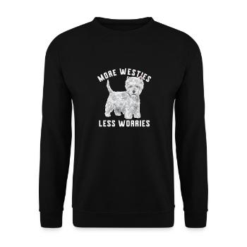 West Highland White Terrier Westie - Unisex Pullover - Schwarz - Vorne - Alina (178cm) & Michal (187cm)