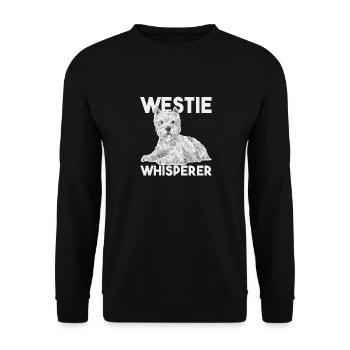 West Highland White Terrier Westie - Unisex Pullover - Schwarz - Vorne - Alina (178cm) & Michal (187cm)