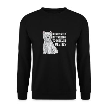 West Highland White Terrier Westie - Unisex Pullover - Schwarz - Vorne - Alina (178cm) & Michal (187cm)