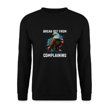 Break Off From Complaining 4th Of July America - Unisex Sweatshirt - black - Front - Alina (178cm) & Michal (187cm)