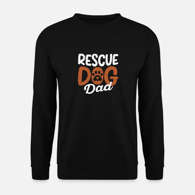 Rettung Hund Papa Witze Lustig Haustier Adoption - Unisex Pullover - Schwarz