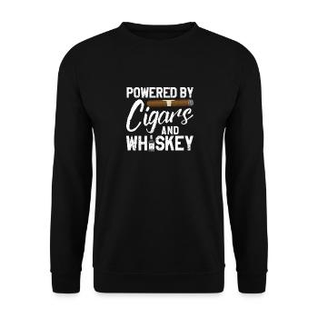 Propulsé par le whisky et les cigares fumant drôle - Sweat-shirt Unisexe - noir - Devant - Alina (178cm) & Michal (187cm)