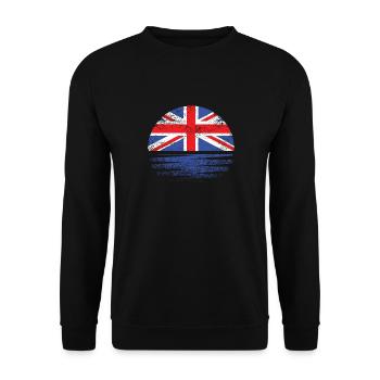 Coucher de soleil britannique vintage - Sweat-shirt Unisexe - noir - Devant - Alina (178cm) & Michal (187cm)