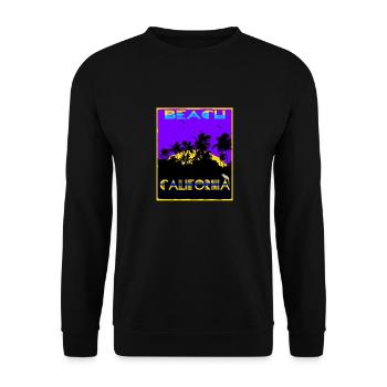California Beach ein super Sommer Shirt - Unisex Pullover - Schwarz - Vorne - Alina (178cm) & Michal (187cm)