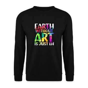Terre sans art est juste une galerie d’art - Sweat-shirt Unisexe - noir - Devant - Alina (178cm) & Michal (187cm)