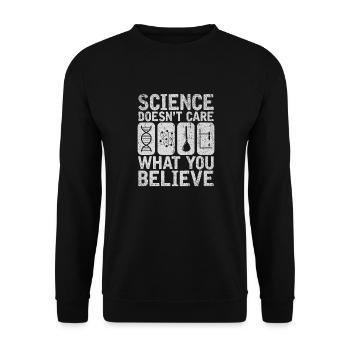 La science ne se soucie pas de ce que vous croyez - Sweat-shirt Unisexe - noir - Devant - Alina (178cm) & Michal (187cm)