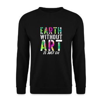Terre sans art est juste une galerie d’art - Sweat-shirt Unisexe - noir - Devant - Alina (178cm) & Michal (187cm)