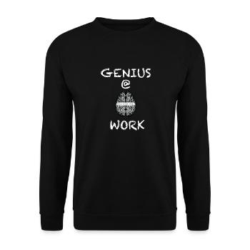 A genius at work as an engineer, as - Unisex Sweatshirt - black - Front - Alina (178cm) & Michal (187cm)