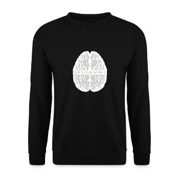 A genius at work as an engineer, as - Unisex Sweatshirt - black - Front - Alina (178cm) & Michal (187cm)