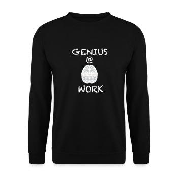 A genius at work as an engineer, as - Unisex Sweatshirt - black - Front - Alina (178cm) & Michal (187cm)