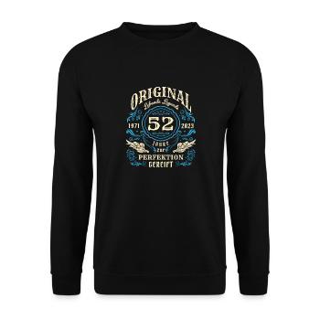 Original Lebende Legenden wurden 1971 geboren 52. - Unisex Pullover - Schwarz - Vorne - Alina (178cm) & Michal (187cm)