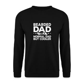 Papa barbu Comme un père normal mais plus cool - Sweat-shirt Unisexe - noir - Devant - Alina (178cm) & Michal (187cm)