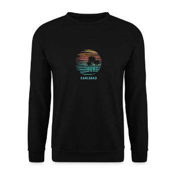 Carlsbad California Cool Souvenir Vacation - Unisex Sweatshirt - black - Front - Alina (178cm) & Michal (187cm)