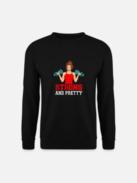 strong and pretty - Unisex Sweatshirt - black