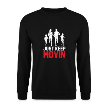 Never stand still - Unisex Sweatshirt - black - Front - Alina (178cm) & Michal (187cm)