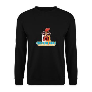 Poulet Papa Poulet Père de poulet - Sweat-shirt Unisexe - noir - Devant - Alina (178cm) & Michal (187cm)