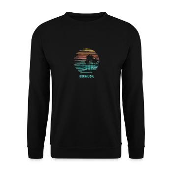 Bermuda Cool Souvenir Urlaub künstlerisch - Unisex Pullover - Schwarz - Vorne - Alina (178cm) & Michal (187cm)