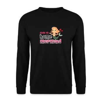 Restez à la maison Sirène - Sweat-shirt Unisexe - noir - Devant - Alina (178cm) & Michal (187cm)