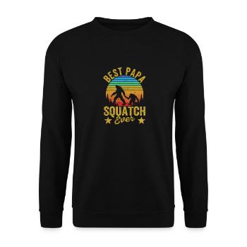 Best Papa Squatch Ever Funny Sasquatch - Unisex Sweatshirt - black - Front - Alina (178cm) & Michal (187cm)