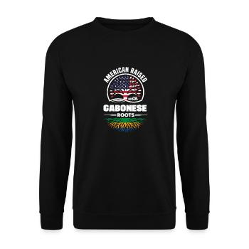 Américain élevé avec des racines gabonaises Gabonais - Sweat-shirt Unisexe - noir - Devant - Alina (178cm) & Michal (187cm)