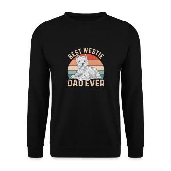 West Highland White Terrier Westie - Unisex Pullover - Schwarz - Vorne - Alina (178cm) & Michal (187cm)