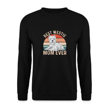 West Highland White Terrier Westie - Unisex Pullover - Schwarz - Vorne - Alina (178cm) & Michal (187cm)