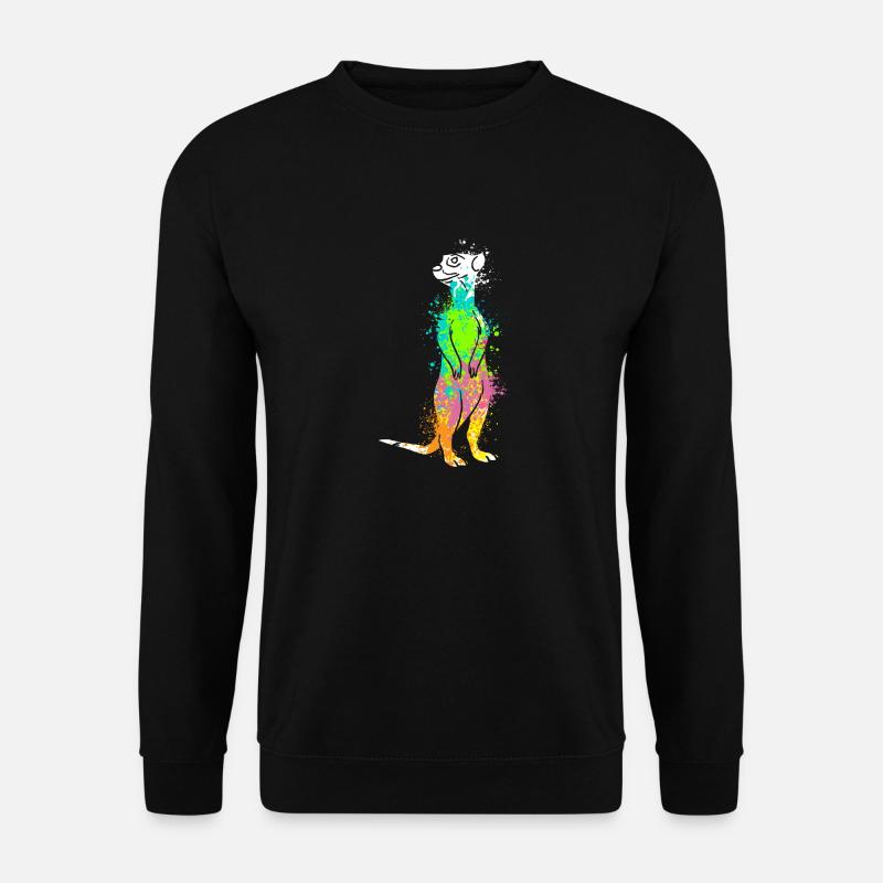 Splash Art Surikate Meerkats - Unisex Sweatshirt - black