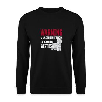 West Highland White Terrier Westie - Unisex Sweatshirt - black - Front - Alina (178cm) & Michal (187cm)