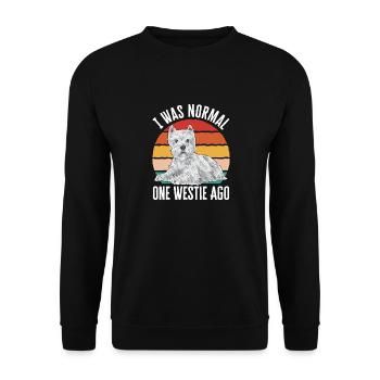 West Highland White Terrier Westie - Unisex Pullover - Schwarz - Vorne - Alina (178cm) & Michal (187cm)