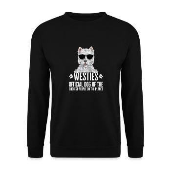 West Highland White Terrier Westie - Unisex Pullover - Schwarz - Vorne - Alina (178cm) & Michal (187cm)